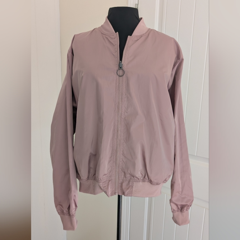 Women's Mauve Reversible Bomber Jacket